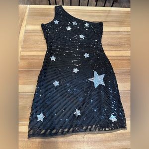 Black Star Sequins Dress